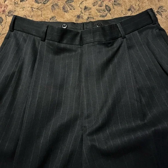 BROOKS 346 Charcoal Stripe Suit Jacket and Pants!